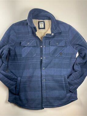 Voyager Men's Navy Sherpa-Lined Shirt Jacket
